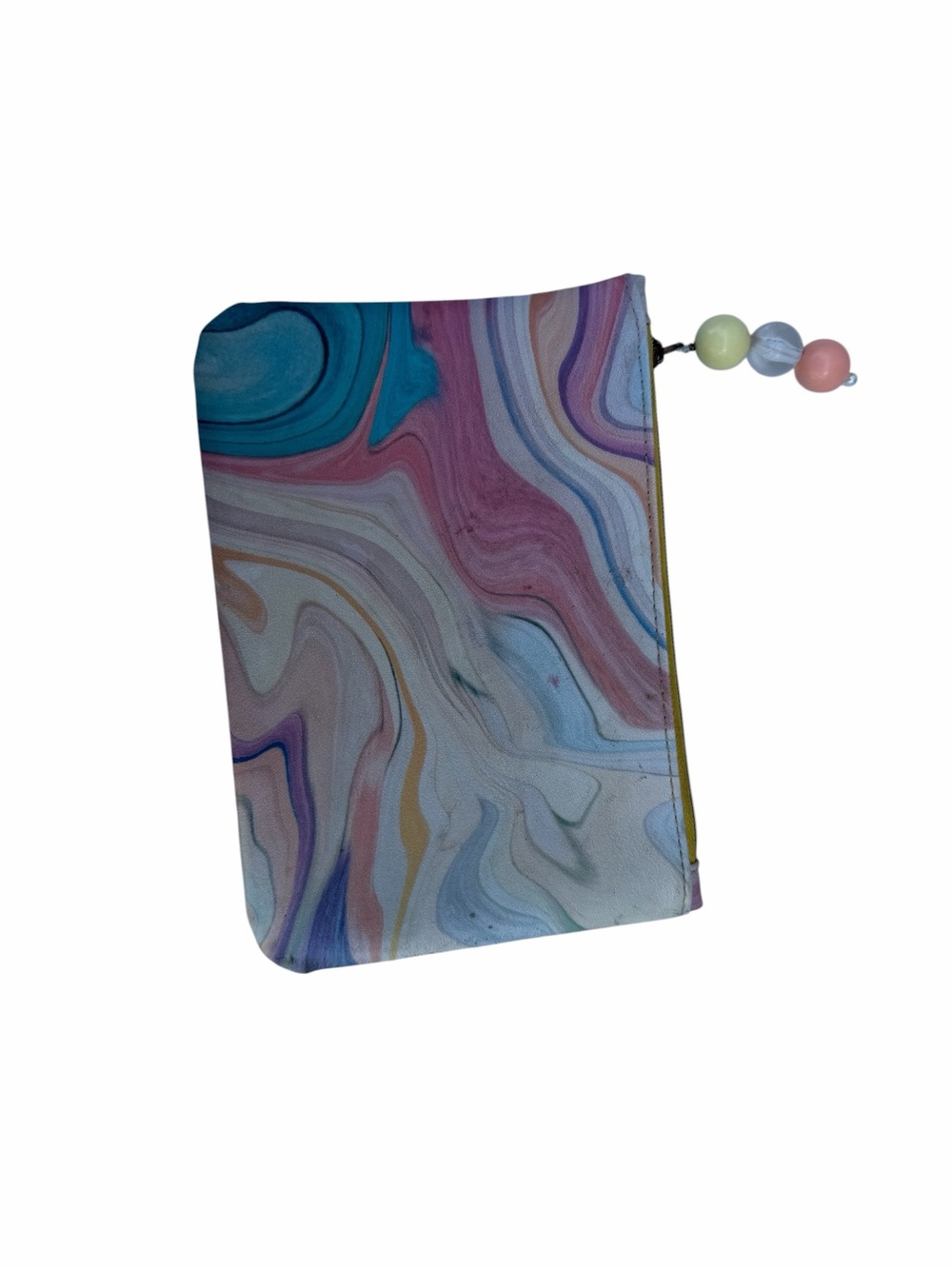 ipsy Marble Swirl Cosmetic Pouch - Teal Pink Purple Yellow